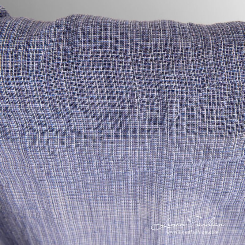 Transparent violet 100% linen fabric