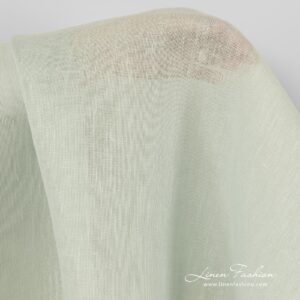 Linen fabric in pale green.