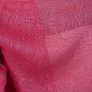 Lightweight linen fabric fuchsia colour transparent close up detail