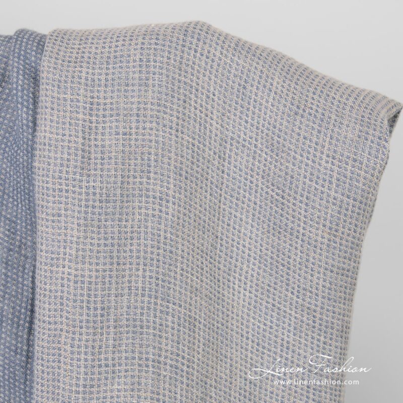 Bluish linen fabric, washed