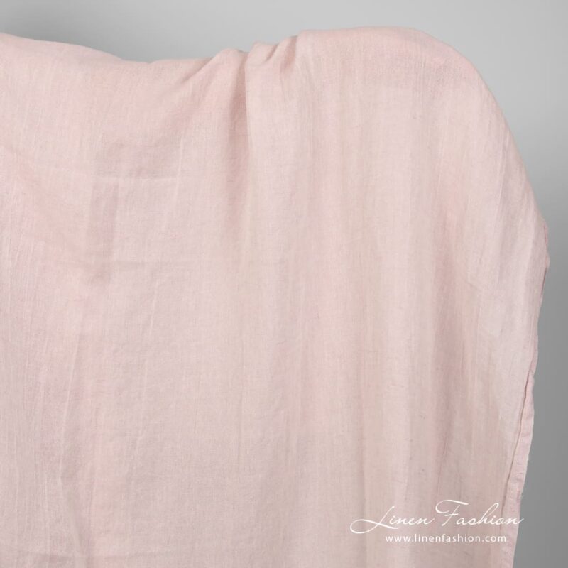 Linen cotton fabric in light lilac