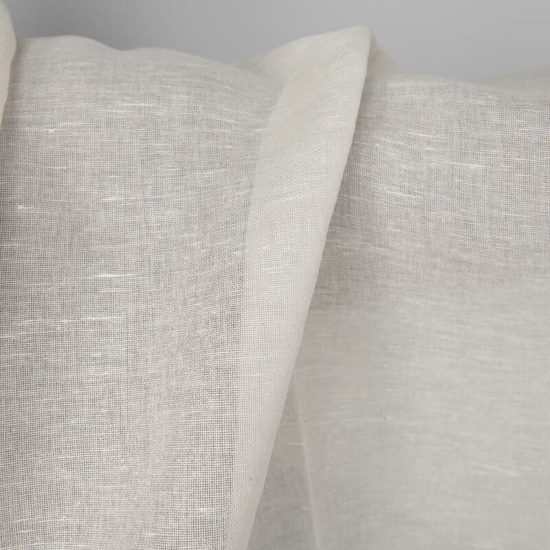 Linen cotton fabric in off-white, 150cm