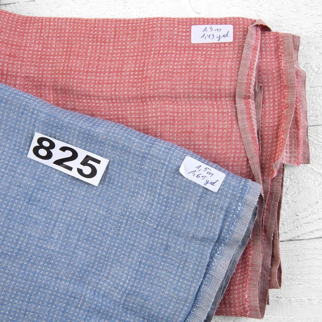 Stoffset Nr. 825 3 Linen Fabric Cuts, Set No. 825