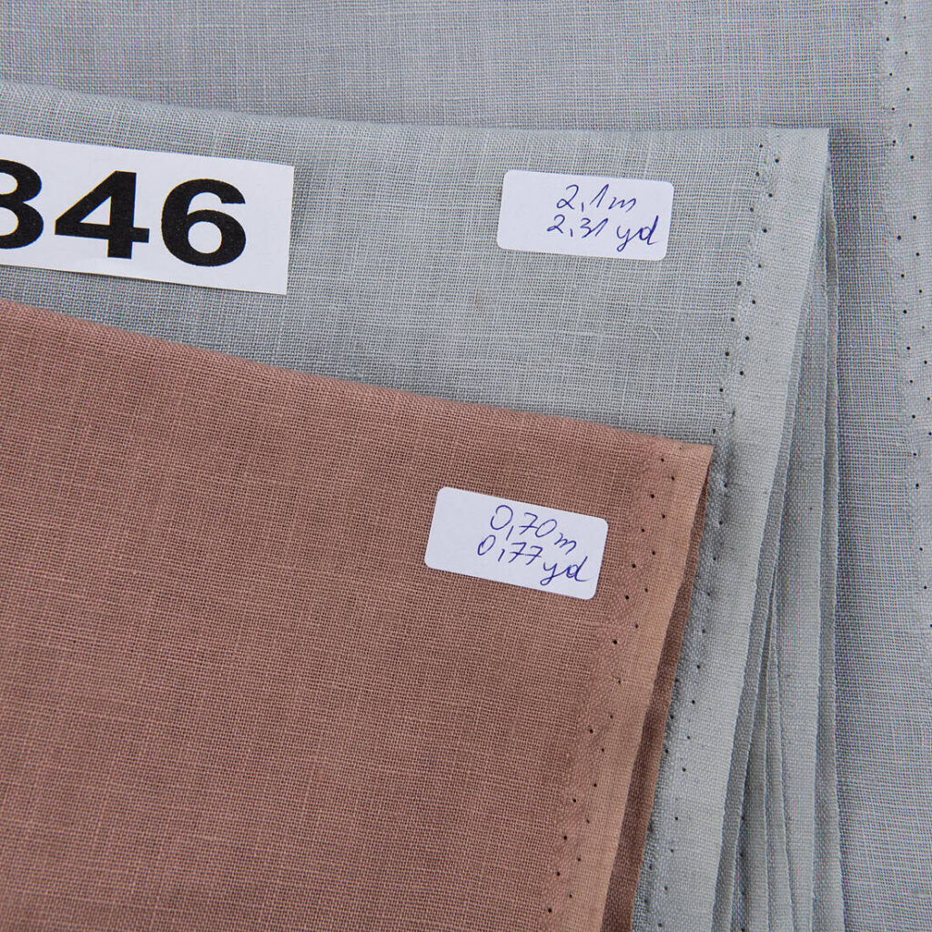 Stoffset Nr. 846 3 Linen Fabric Cuts, Set No. 846
