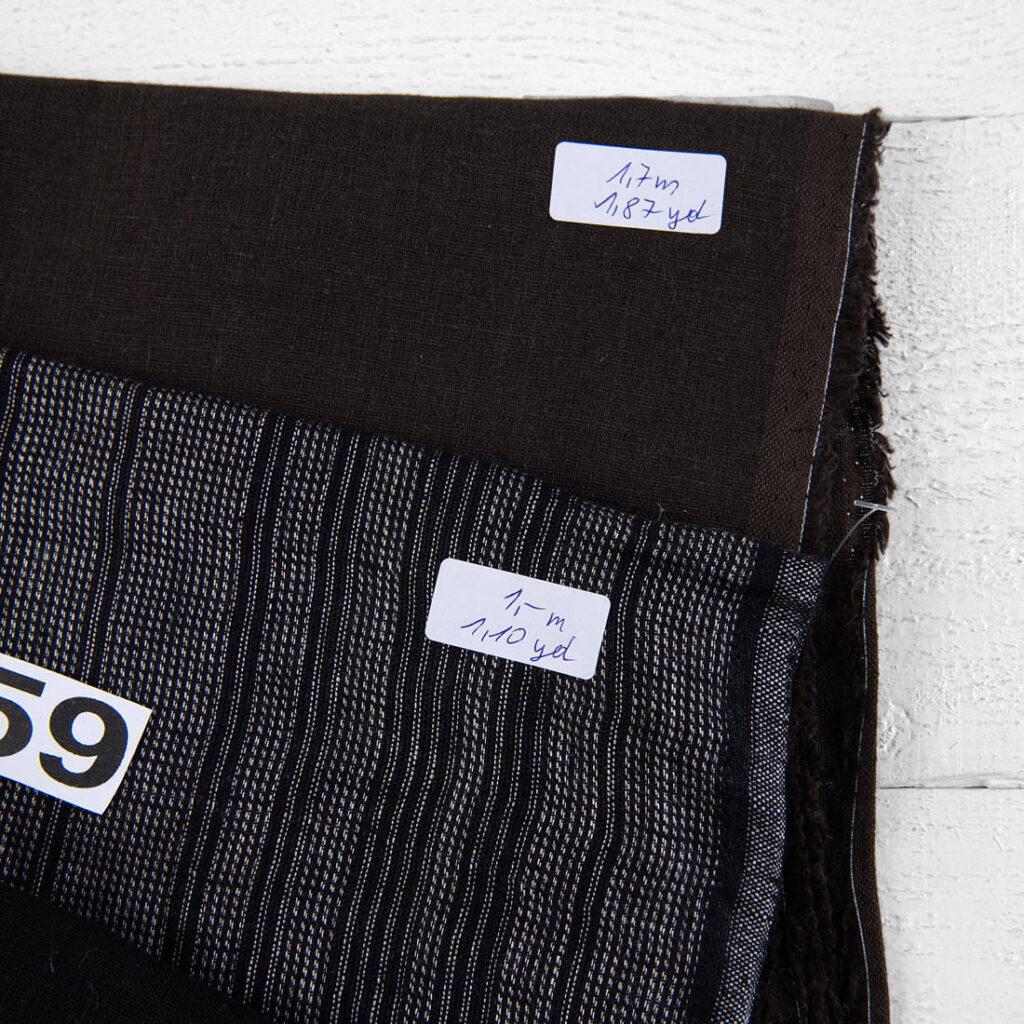 Stoffset Nr. 859 4 Linen Fabric Cuts, Set No. 859