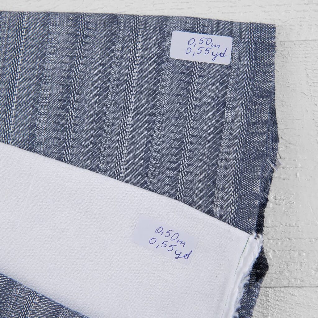 Stoffset Nr. 864 4 Linen Fabric Cuts, Set No. 864