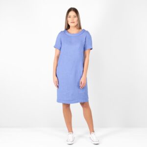 MATILDE Kleid blau 13 blue linen dress midi