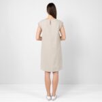 MILDA Kleid naturgrau