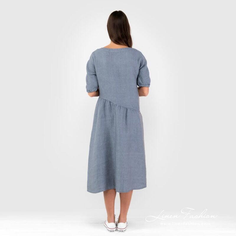 Linen blue dress.