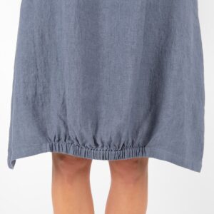 VIKI Kleid blaugrau 16 jeans blue linen dress elqastic on bottom