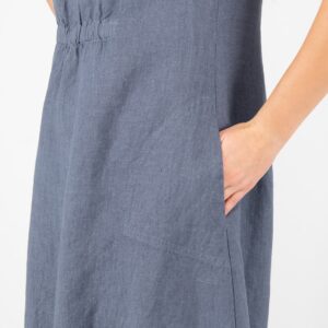 VIKI Kleid blaugrau 17 jeans blue linen dress with sided pockets