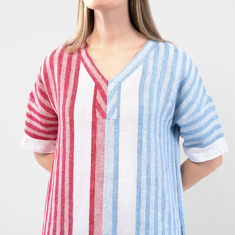 RENE Kleid blau rot – Bild 5