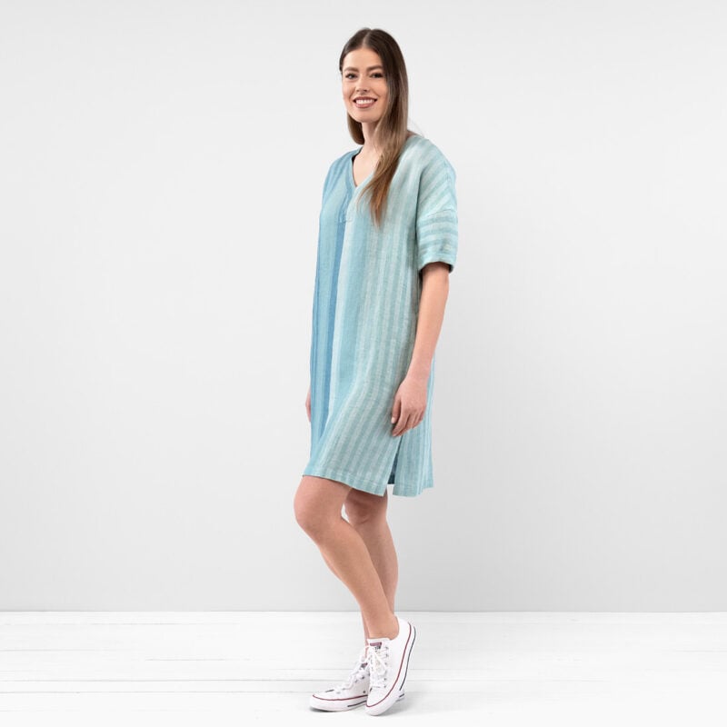 RENE Kleid blau grün – Bild 2