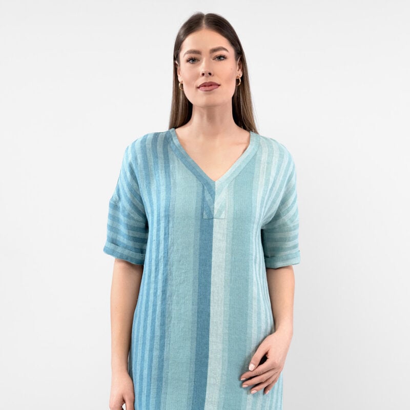 RENE Kleid blau grün – Bild 4
