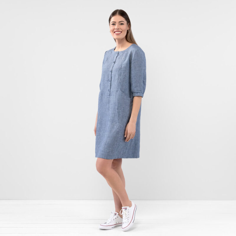 AVA Kleid blau weiß – Bild 2