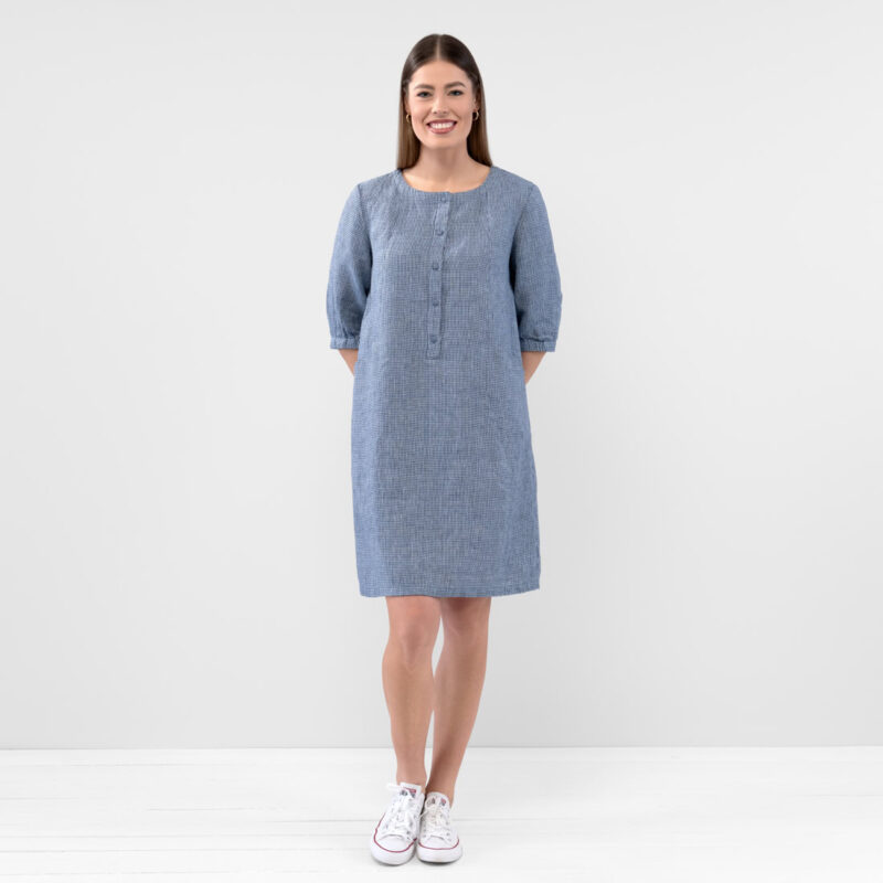 AVA Kleid blau weiß – Bild 5