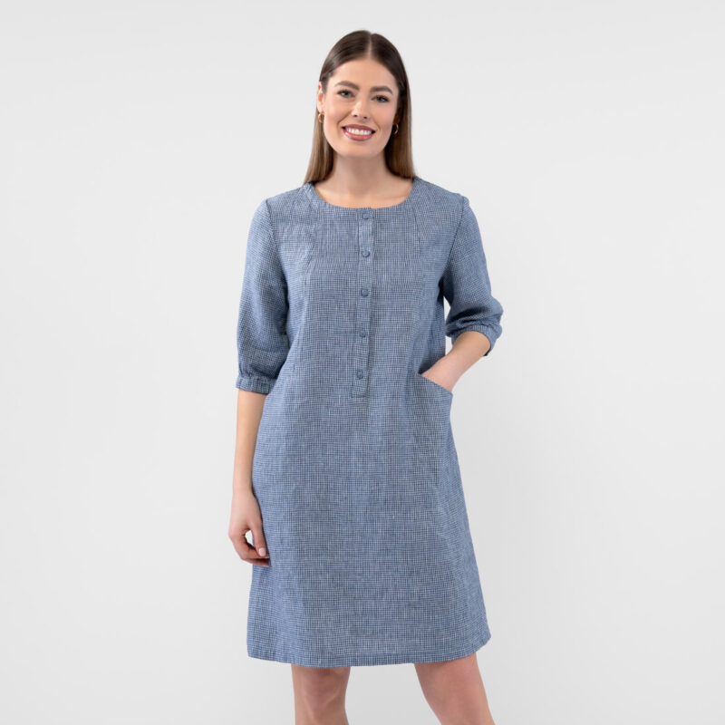 AVA Kleid blau weiß – Bild 3