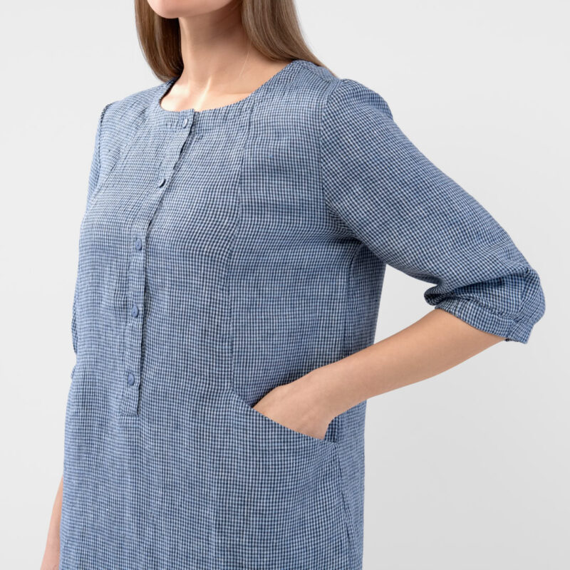 AVA Kleid blau weiß – Bild 4