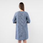 AVA Kleid blau weiß