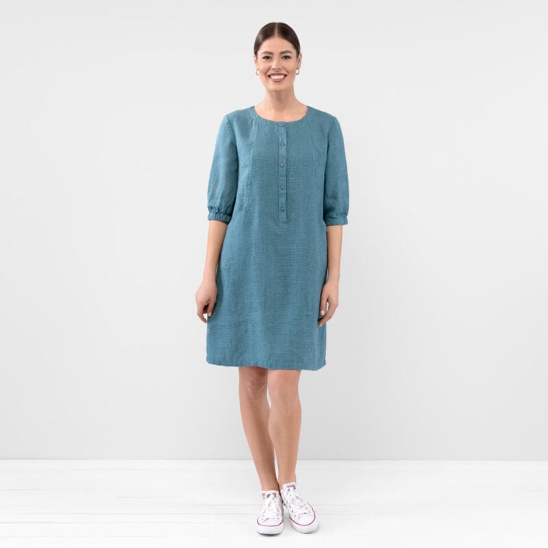AVA Kleid blau grün
