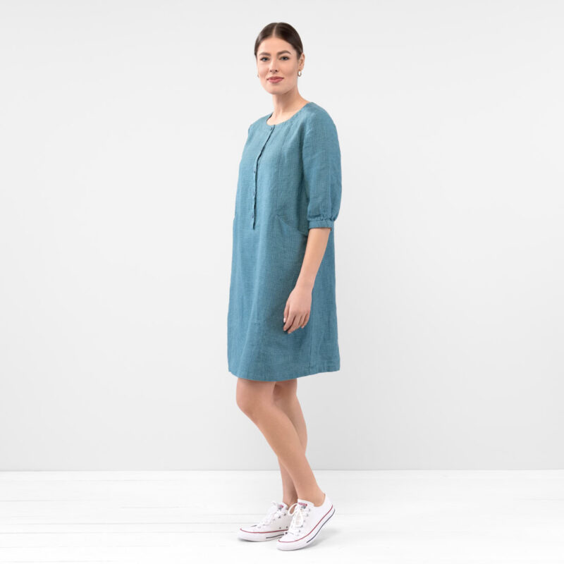 AVA Kleid blau grün – Bild 2