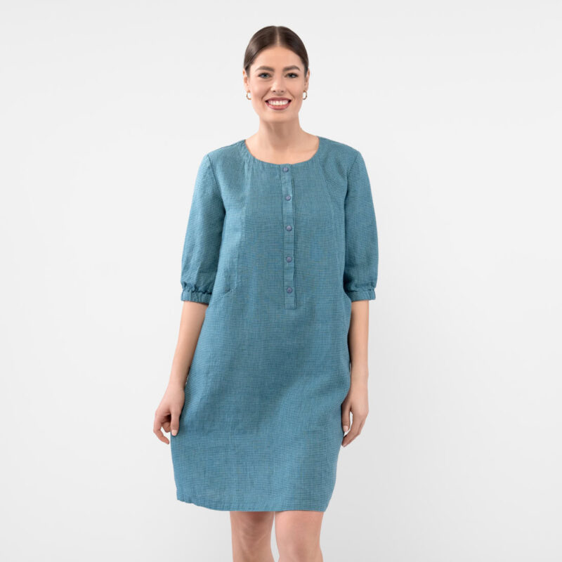 AVA Kleid blau grün – Bild 3