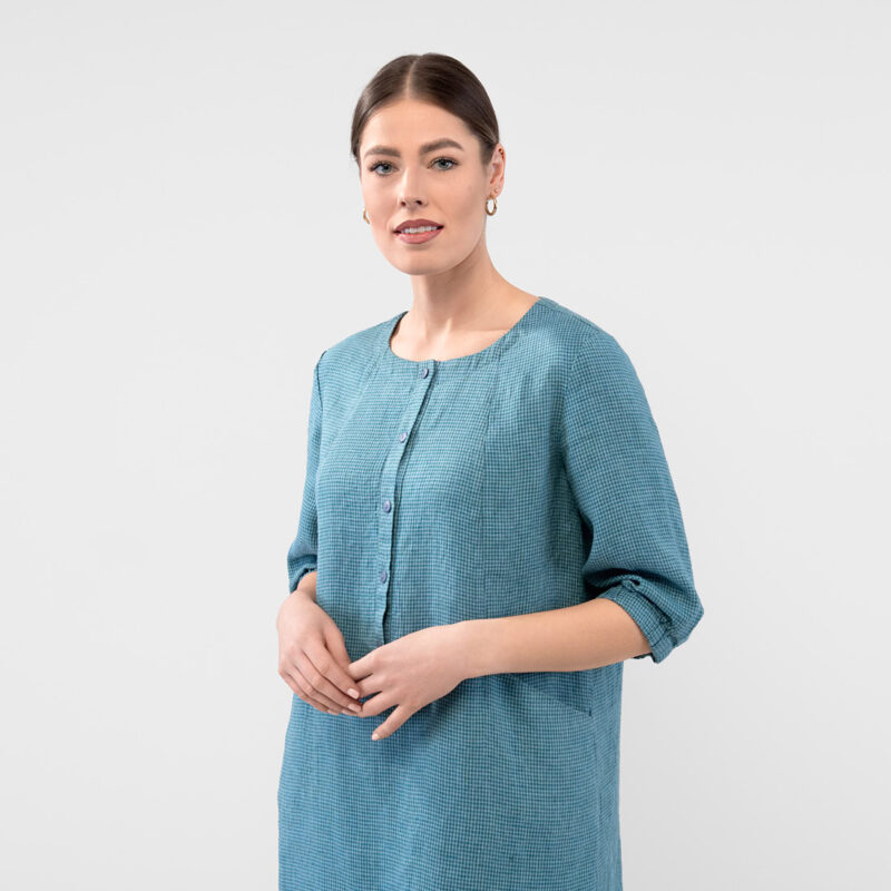 AVA Kleid blau grün – Bild 4