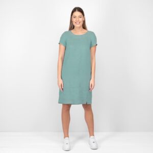 PROVENCE Kleid grünlich 13 aqua linen dress