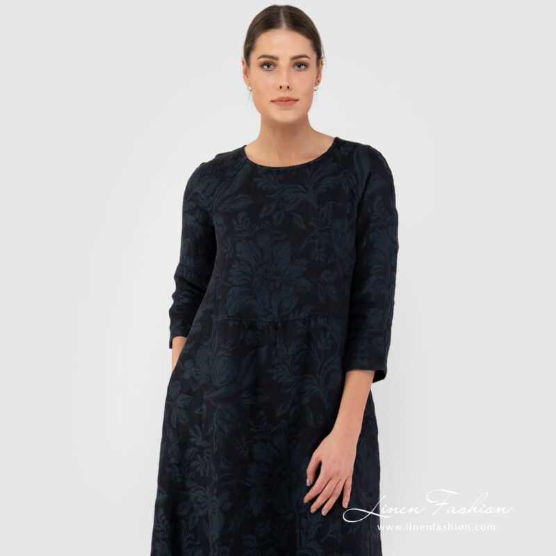 DELFINA 100% linen dress.