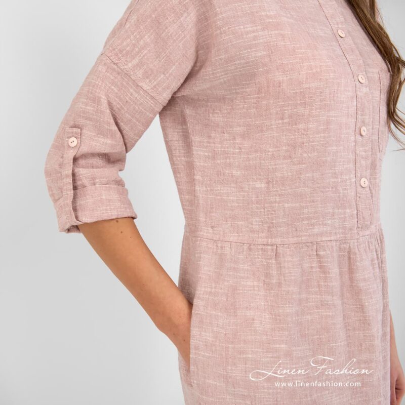 Brownish colored dress.