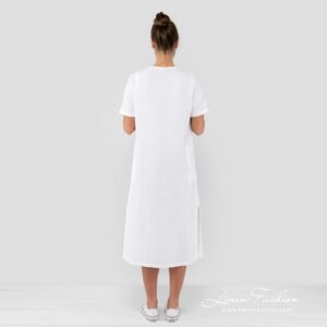 TOKYO Kleid schneeweiß 15 100% linen white dress.