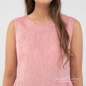JAMAIKA Kleid rosa 15 Rosy dyed linen dress.