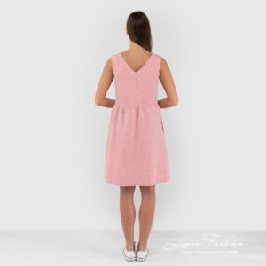 JAMAIKA Kleid rosa 17 100% linen dress, rosy.