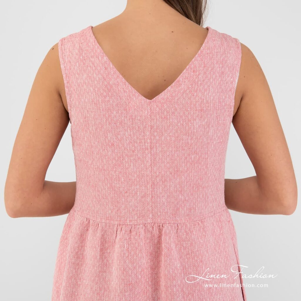 JAMAIKA Kleid rosa 6 Rosy coloured linen dress.