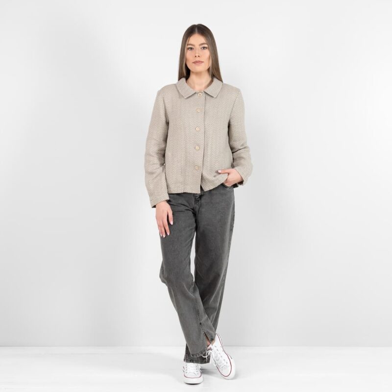 Beige linen jacket