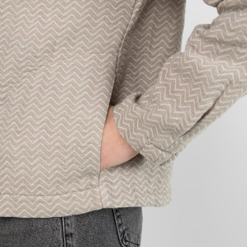 Beige linen jacket, with pockets