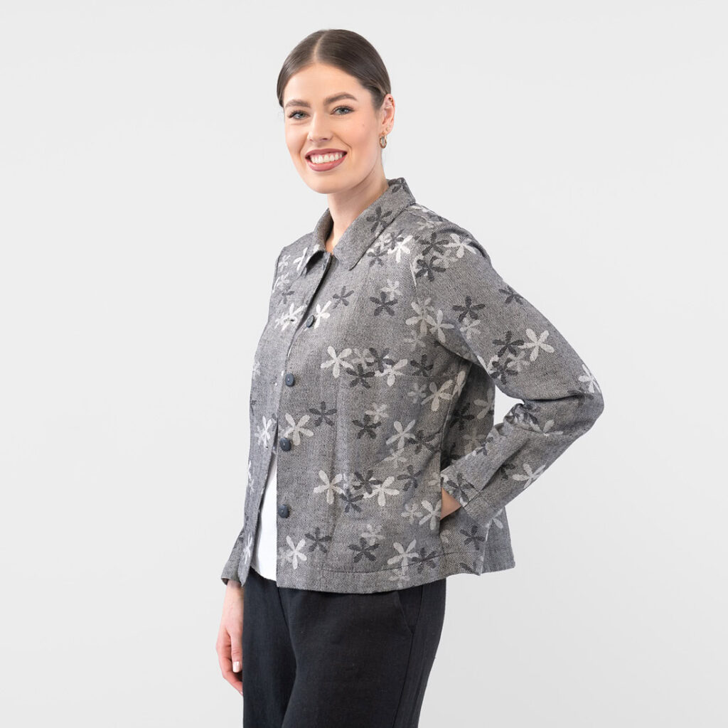 LIMA Jacke schwarz floral 4 LIMA Jacke schwarz floral – Bild 4