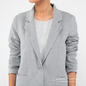 100% linen jacket in grey.