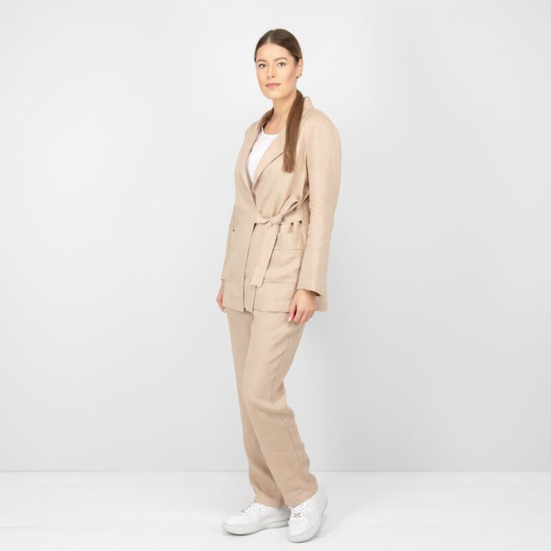 sand linen jacket light linen