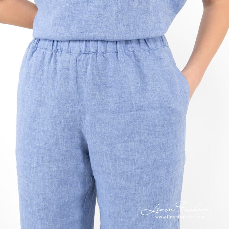 line.n blue pants home wear with elastic.