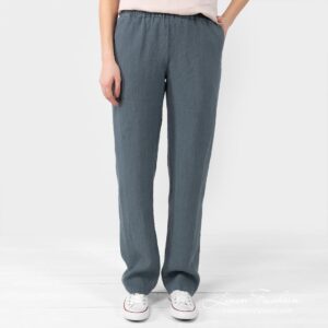 VERONA bluish grey linen pants