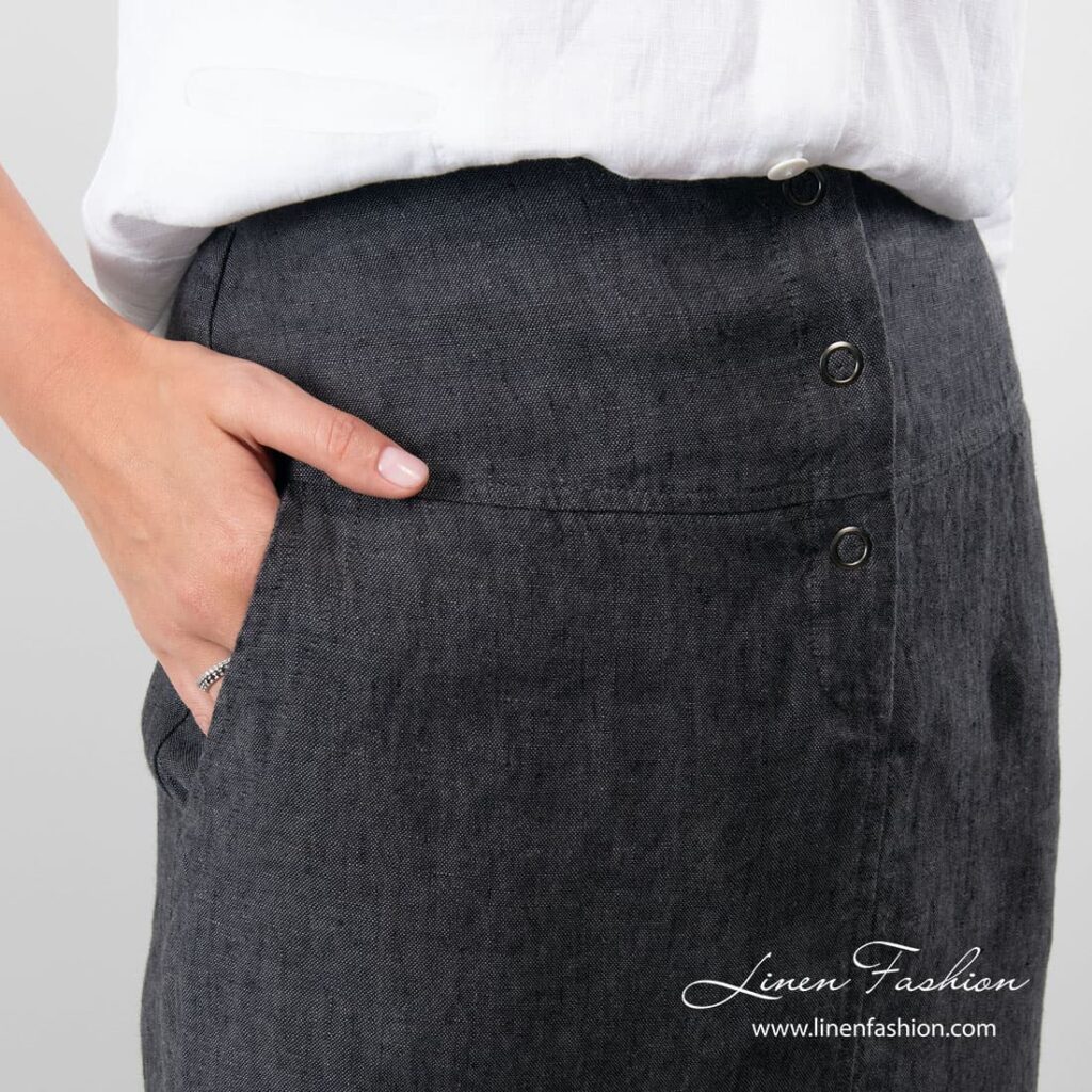 MINIS Rock schwarz 3 Linen skirt in black.
