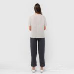 VIETNAM Bluse graurosa