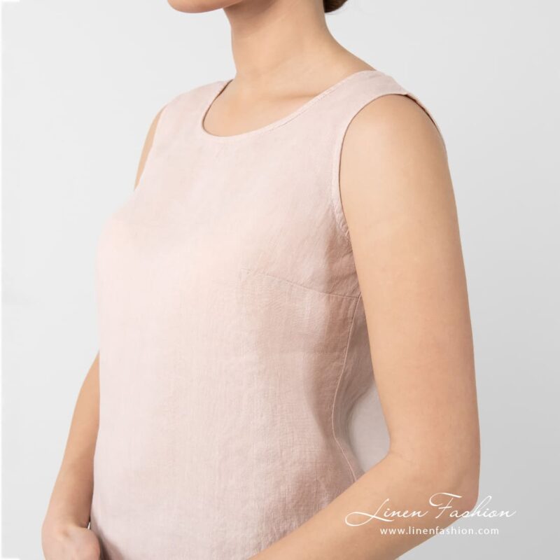 TATU rosy linen blouse sleeveless
