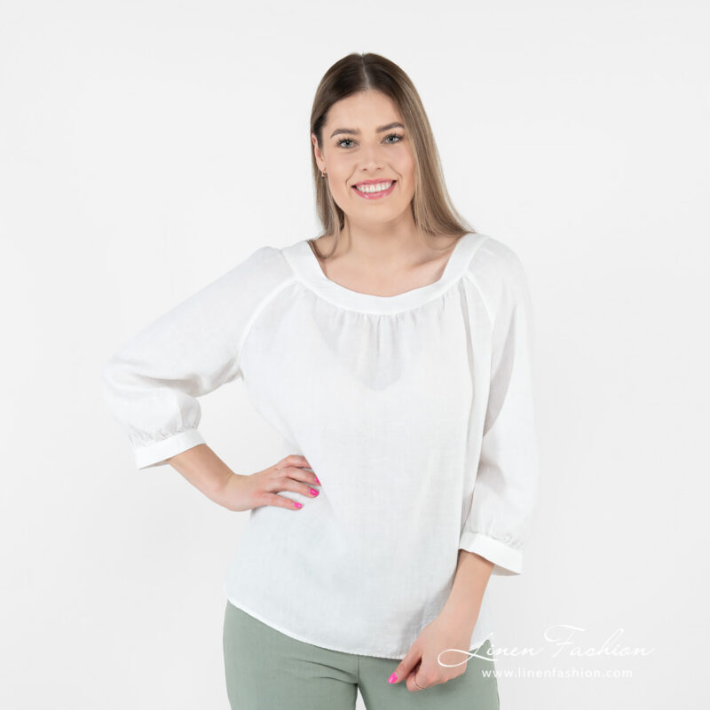linen blouse white.