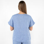 DARREN Bluse hellblau