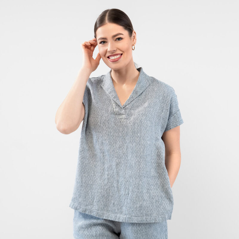 LOGAN BEY Bluse grau – Bild 3