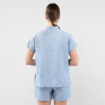 LOGAN BEY Bluse blau
