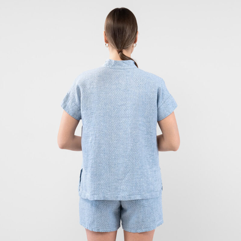 LOGAN BEY Bluse blau – Bild 6