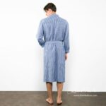 ARAS LIN Bademantel blau